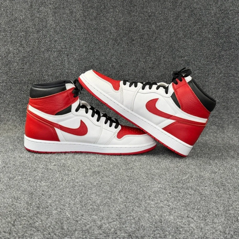 Jordan 1 Retro High OG Shoes Men's 12 Heritage Red White Black Athletic Sneakers